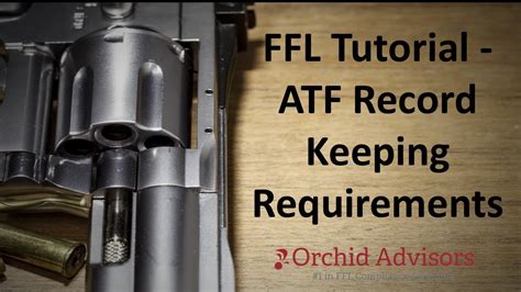 Two of these prohibitions set limits on the Bureau of Alcohol, Tobacco, Firearms and Explosives (ATF) principally, while the other. . Ffl record keeping requirements